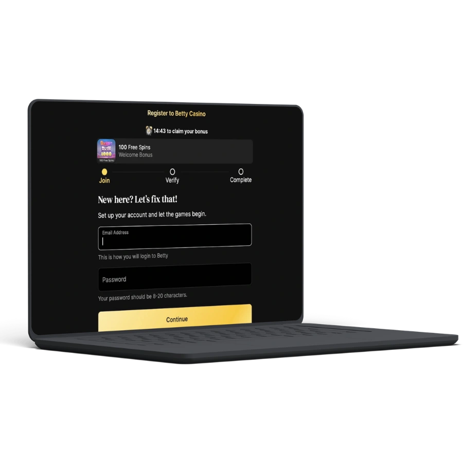 Betty Casino Registration and Login